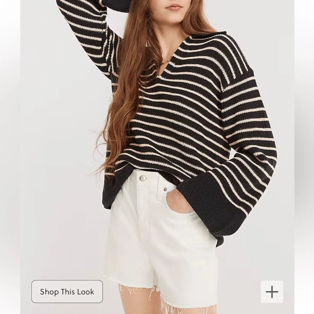 J. Crew High Rise Denim Short White 4” Size 33 BF382 NEW - Picture 2 of 10